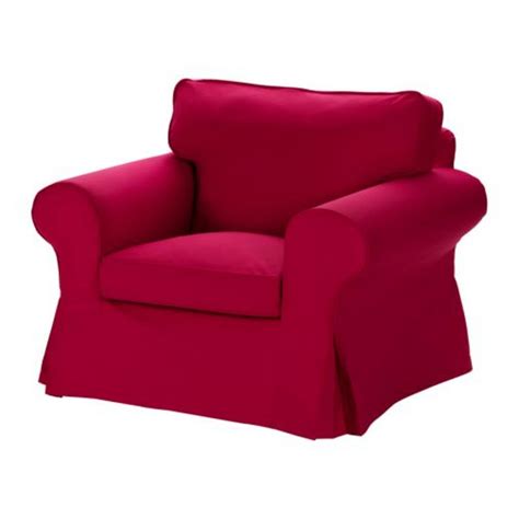 Suede fabric slipcover for ektorp armchair. IKEA EKTORP Armchair SLIPCOVER Chair Cover IDEMO RED New