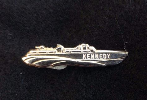 Uncommon John Fkennedy 1960 Silver Toned Pt 109 Tie Clasp Pin