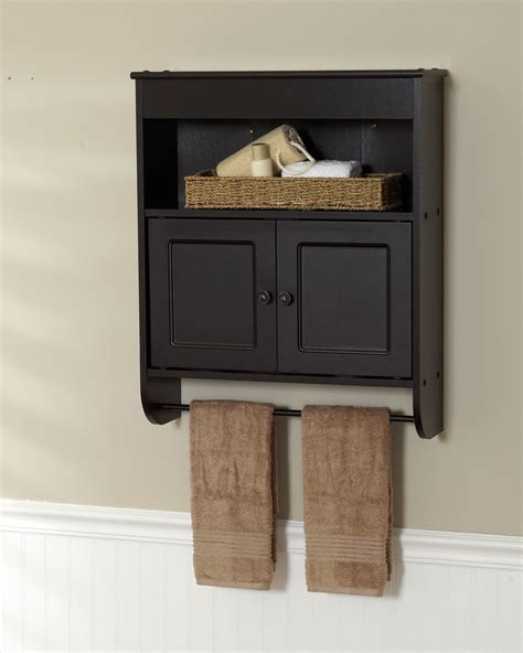 Espresso Cabinet With Towel Bar Zenith Home Corp Zpc Wall