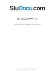 Neurological Soap Note Pdf LOMoARcPSD 7163771 Neurological SOAP Note