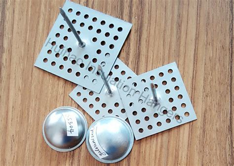 Rock Wool Perforated Base Self Adhesive Insulation Pins 27mm Dia 63