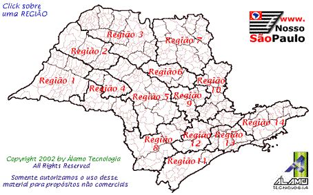 Cidade Municipios Mapa Do Estado De Sao Paulo