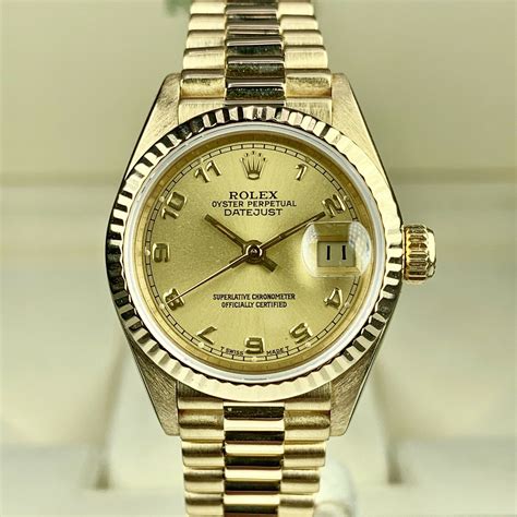 Rolex Datejust President 69178 Yellow Gold 18k 26mm With Box Awadwatches