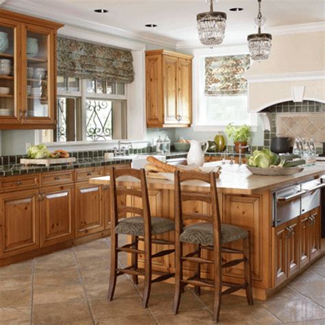 We take great pride in the quality of our kitchen. Elegant Kitchens with Warm Wood Cabinets | Traditional Home
