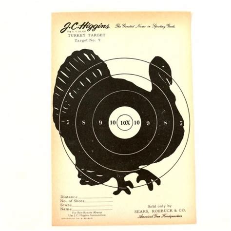 Vintage J C Higgins Turkey Target No Paper Shooting Target C S