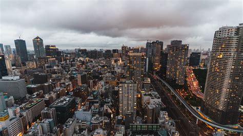 Download Wallpaper 3840x2160 City Aerial View Buildings Metropolis