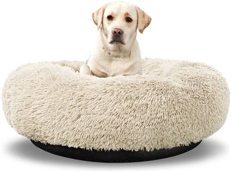 Washable Dog Round Bed Large Donut Dog Bed Large Dog Comfy Dog