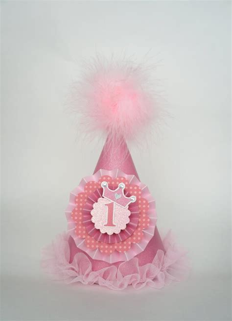 Items Similar To Pink Princess Party Hat Pink 1st Birthday Party Hat