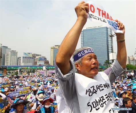 Koreans Protest Against Thaad Deployment Cn