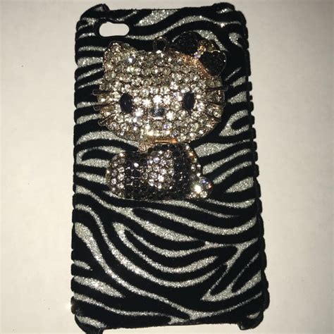 Accessories New 3d Bling Crystal Hello Kitty Iphone 44s Case Poshmark