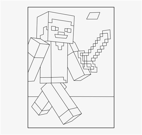 Steve Minecraft Para Colorear