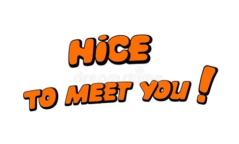 Meet Nice To You Stock Illustrations 89 Meet Nice To You Stock