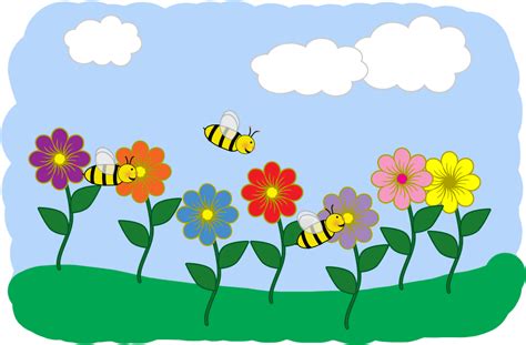 Cartoon Spring Flowers