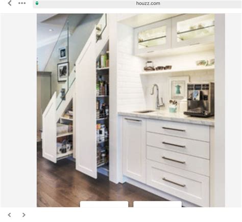 Fancy getting your pantry cabinets done. For butler pantry? | Kitchen under stairs, Stairs in kitchen, Cabinet under stairs