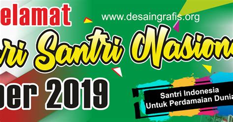 Contoh Desain Banner Hari Santri 2019 Cdr Desain Banner Desain