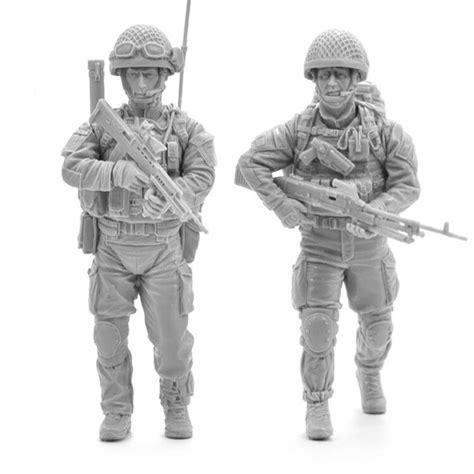 135 Resin Warrior Model Modern British Army Paratroopers 2pcs 352 In