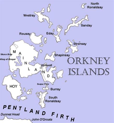 Map Of Orkney Islands Our Destination Orkney Islands Scotland