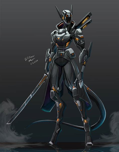 Quickpaint Cyborg Swordswoman By Wmdiscovery93 On Deviantart