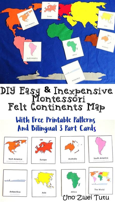 This Montessori Felt Continents Map Is An Easy And Inexpensive Diy