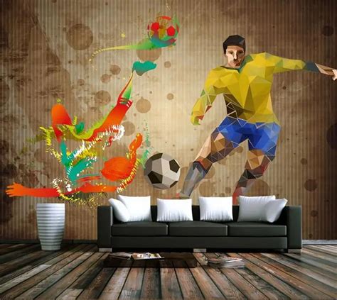 3d Room Wallpaper Custom Non Woven Wallpaper Mural Football World Cup