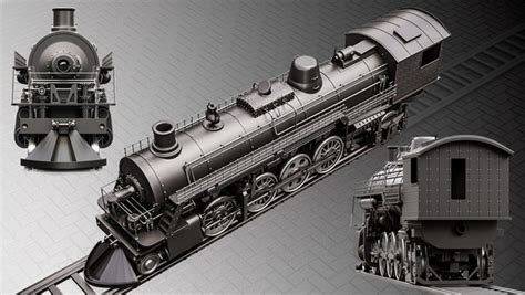 3d Train Model Turbosquid 1262747
