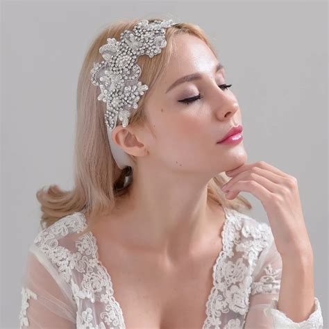 New Headwear Vintage Pearl Hair 2018 Bridal Hats Pearls Flowers Beaded