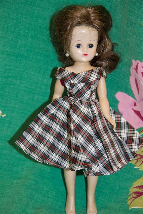 miss nancy ann original l950 s plaid dress for 10 etsy plaid dress glamour dolls fashion
