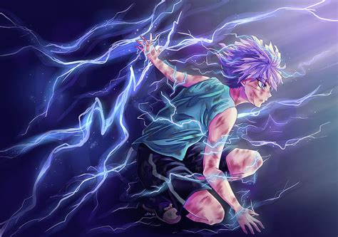 Killua Zoldyck Lightning Digital Art By Nguyen Hai Fine Art America