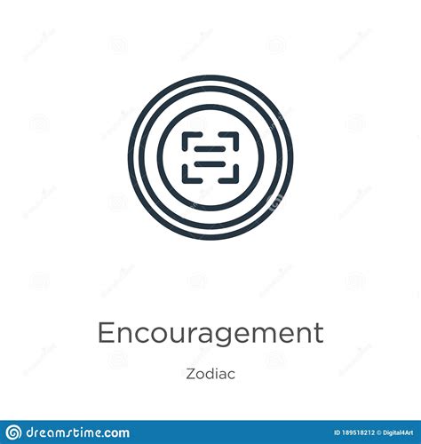 Encouragement Icon Thin Linear Encouragement Outline Icon Isolated On
