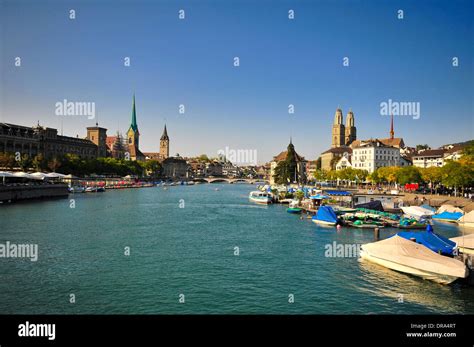 Limmat River In Zurich Switzerland Stock Photo Alamy