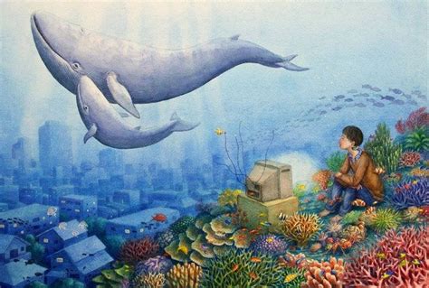 Whale Underwater World Cartoon Illustration Via Facebook
