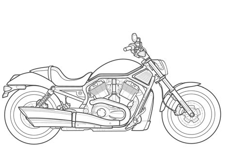 Harley Davidson Eagle Drawings Coloring Pages