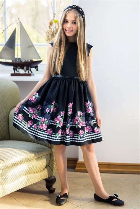 Sukienka DziewczĘca Wizytowa 25j18 Sly Cute Girl Dresses Girls Outfits Tween Girls