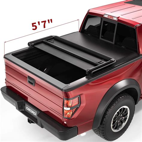 Buy Oedro Upgraded Soft Tri Fold Truck Bed Tonneau Cover On Top