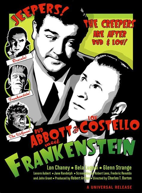Abbott And Costello Meet Frankenstein Original Poster Illustration Via