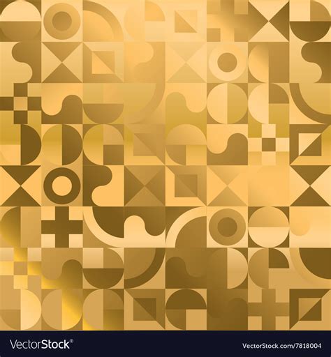 Geometry Gold Seamless Pattern Royalty Free Vector Image