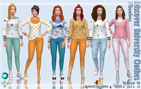 Discover University Clothes Recolors Part 3 At Annetts Sims 4 Welt