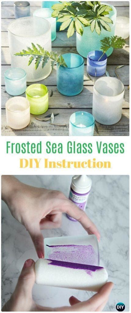Frosted Mason Jar Glass Container Craft Projects Diy Instructions