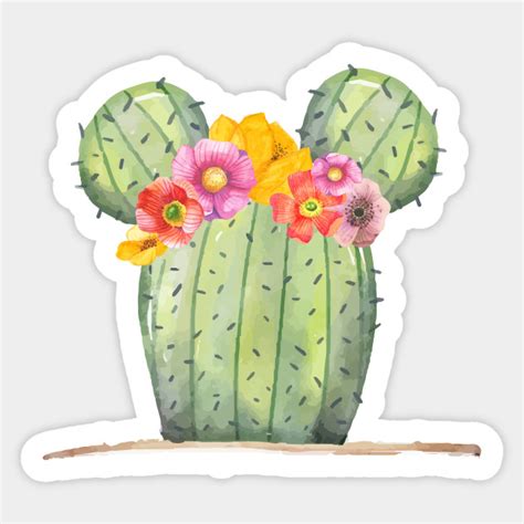 Mouse Cactus Disney Sticker Teepublic