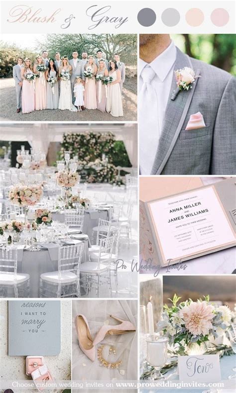 Blush Dusty Rose White And Light Grey Spring And Summer Wedding