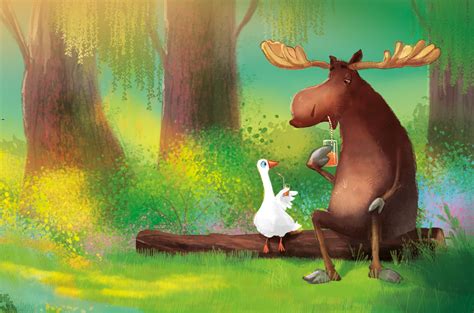 Download Friends Goose And Moose Wallpaper