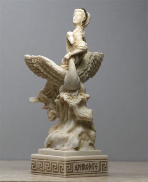 Aphrodite And Swan Greek Goddess Venus Statue Handmade Sculpture Figure 6