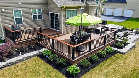 full backyard renovation deck patio and landscaping backyard renovations deck designs