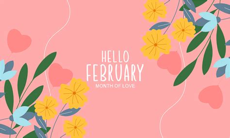 February Month Of Love Background 35929821 Vector Art At Vecteezy