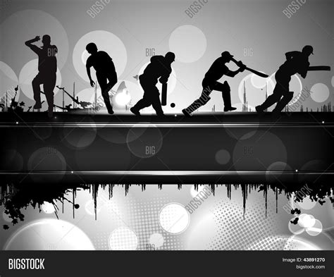 Silhouettes Cricket Vector And Photo Free Trial Bigstock