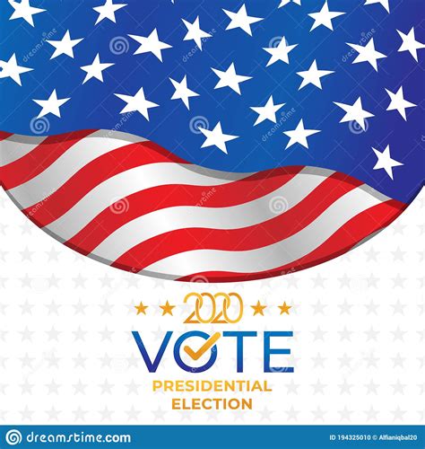 United States Of America Presidential Election 2020 Vector Illustration