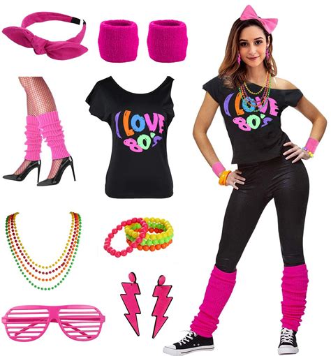 Womens I Love The 80s Disco 80s Costume Outfit Accessories 80s Party