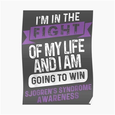 Sjogrens Syndrome Support Sjogrens Syndrome Awareness Ribbon Poster
