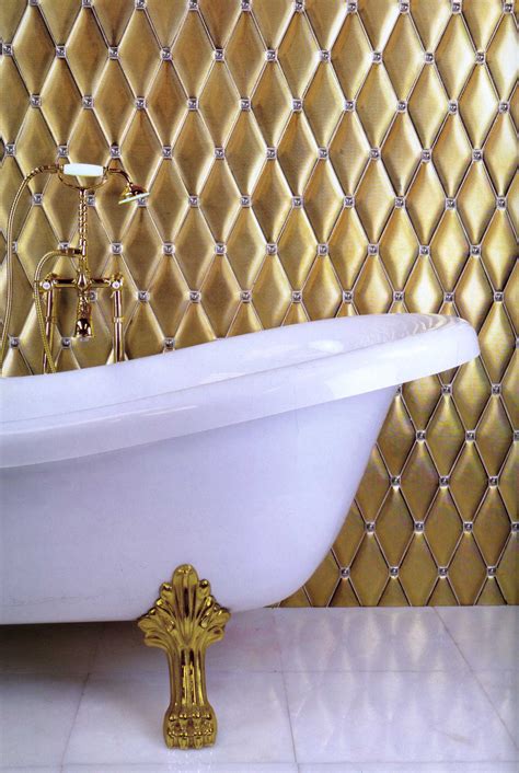 Design Trends Style With Tiles Gold Tile Gold Bathroom Bathroom