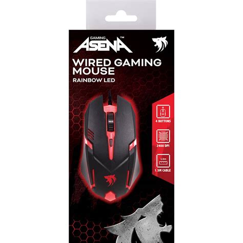 Asena Wired Gaming Mouse Rainbow Led Each Woolworths
